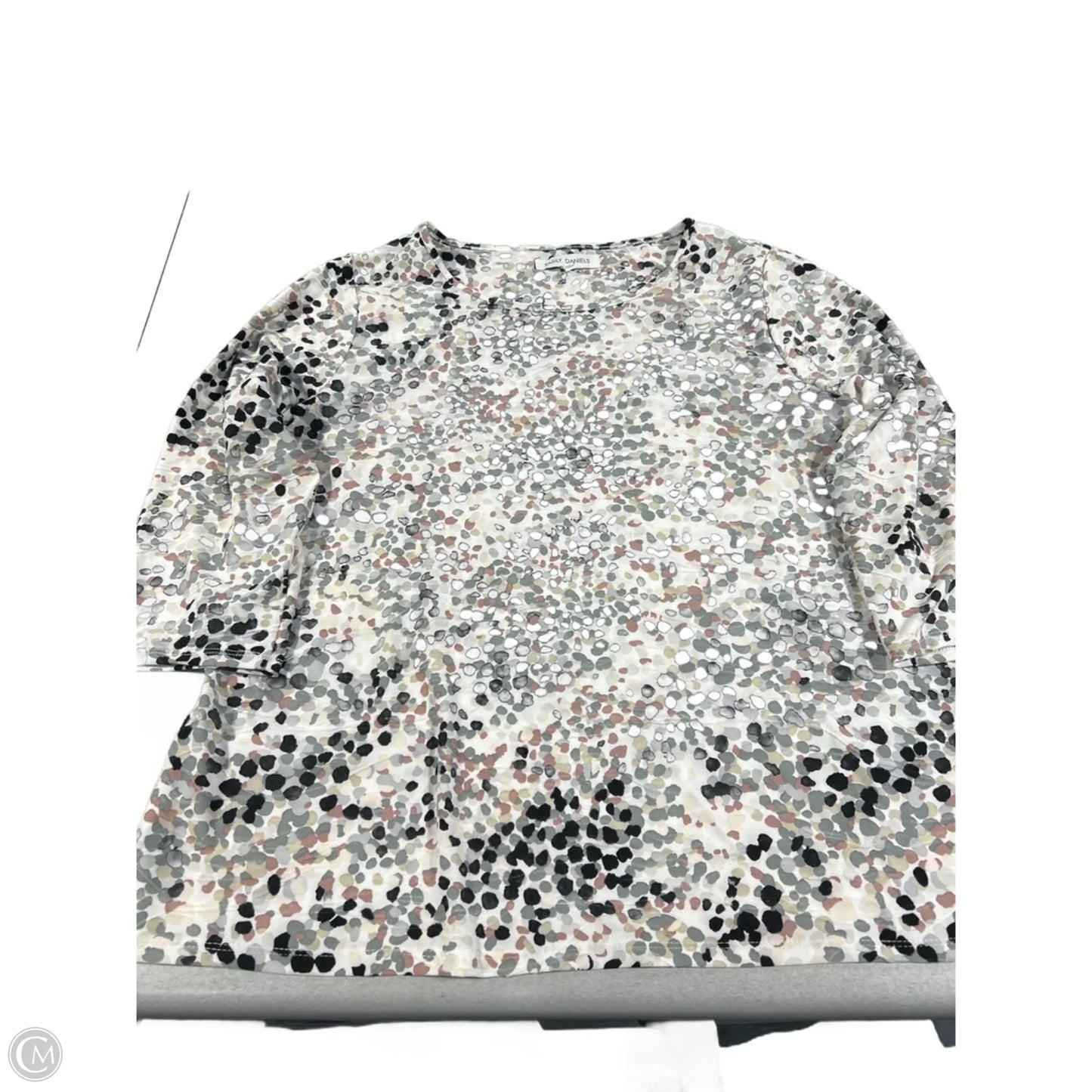 Top 3/4 Sleeve By Emily Daniels In Multi-colored, Size: L