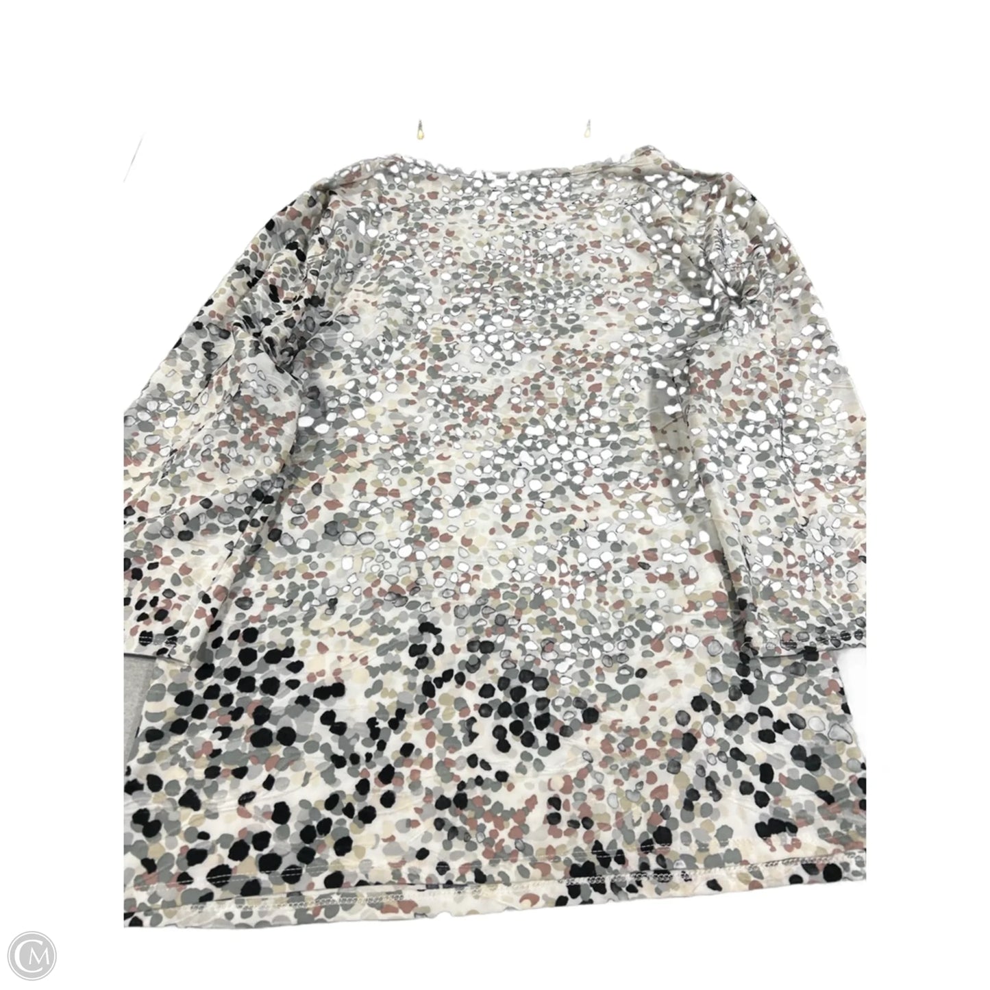 Top 3/4 Sleeve By Emily Daniels In Multi-colored, Size: L