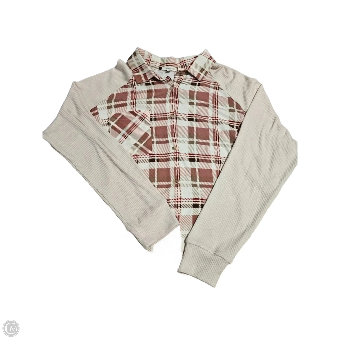 Top Long Sleeve By Cmc In Plaid Pattern, Size: Xxl