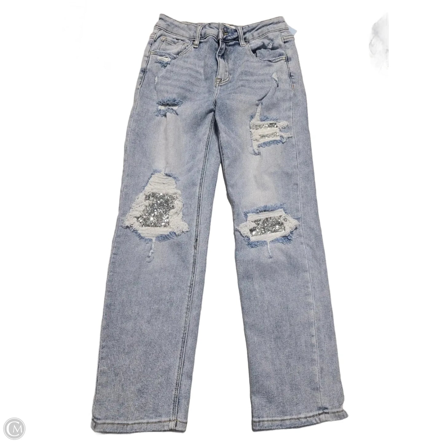 Jeans Straight By Risen In Blue Denim, Size: 8