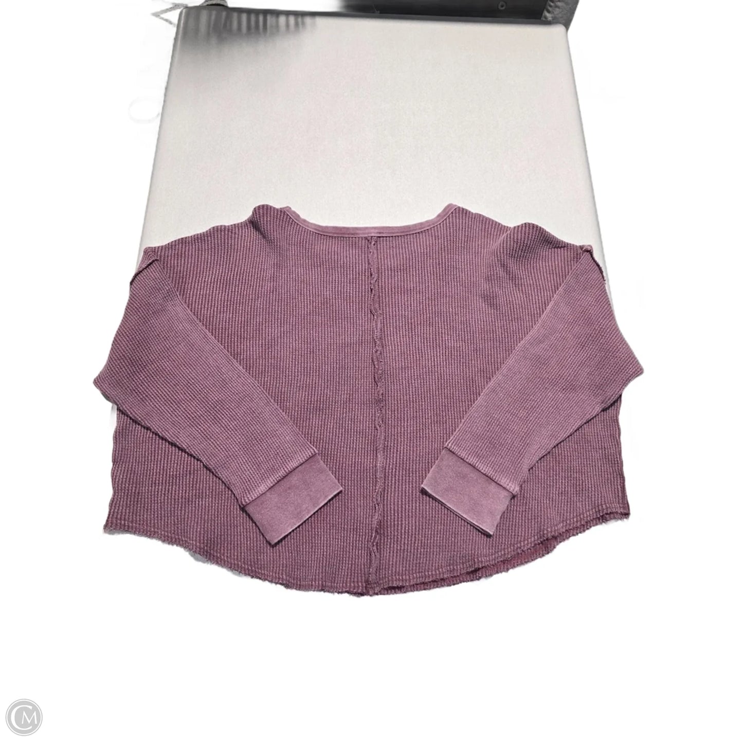 Top Long Sleeve By Double Zero In Purple, Size: M