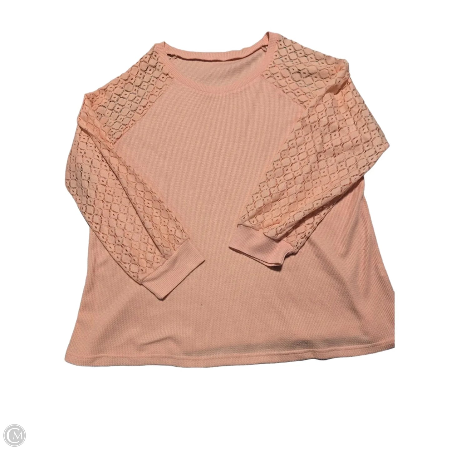Top Long Sleeve By Cme In Peach, Size: 4x