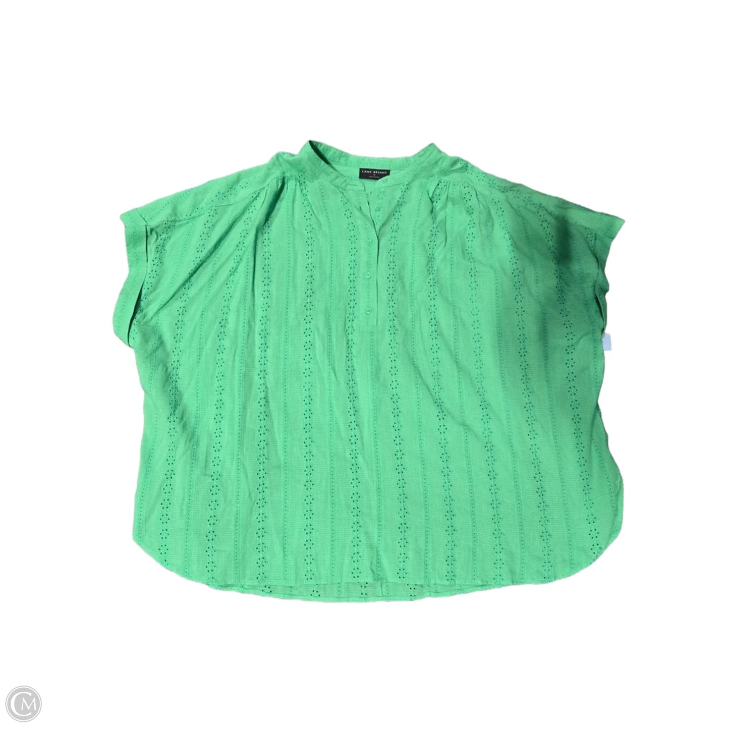 Top Short Sleeve By Lane Bryant In Green, Size: 3x