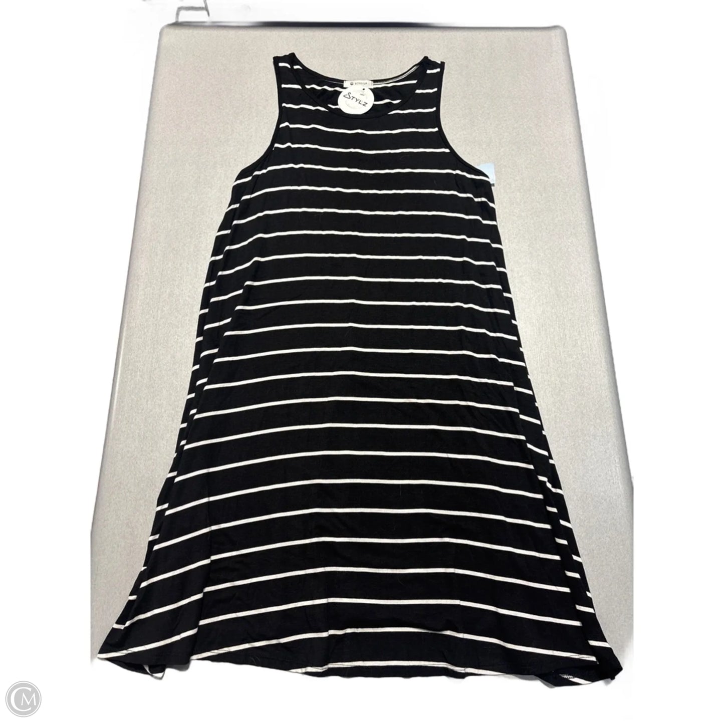 Dress Casual Midi By Bombom In Striped Pattern, Size: L