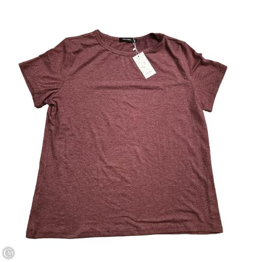 Top Short Sleeve By Automet In Maroon, Size: XXL