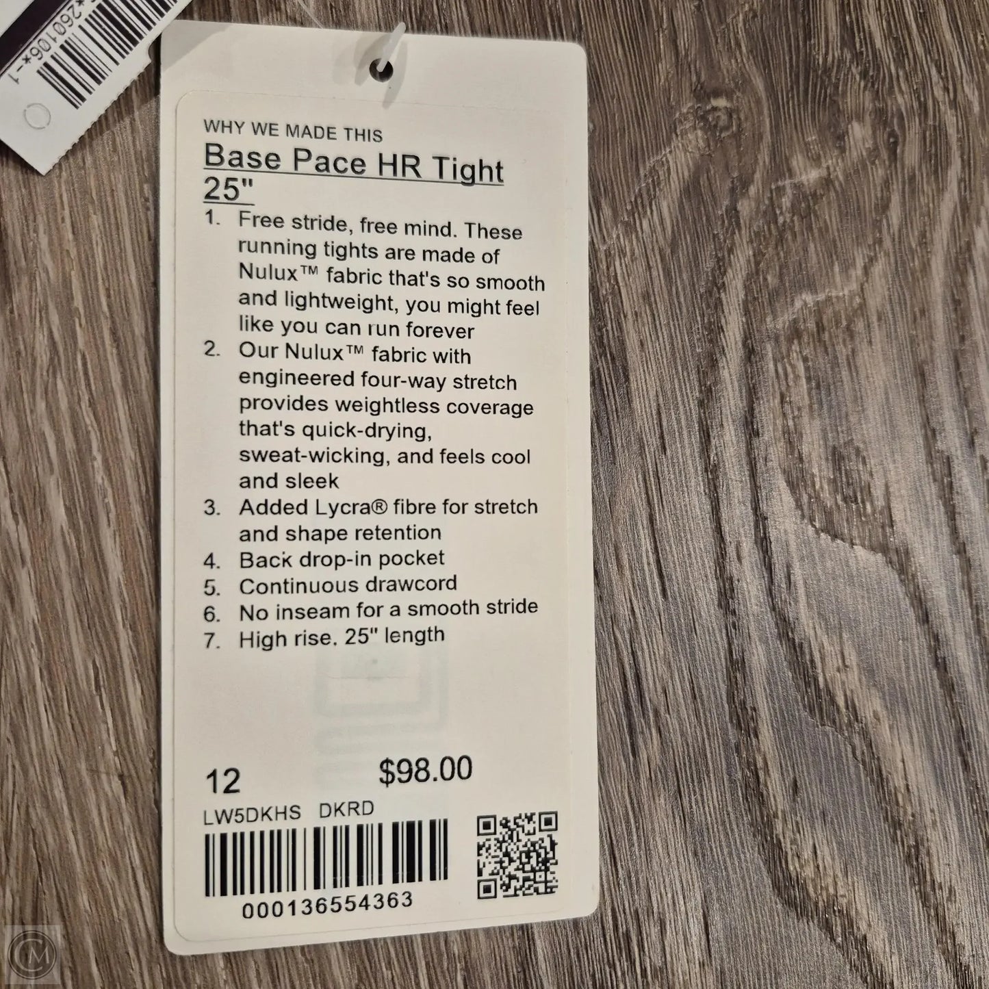 Athletic Leggings By Lululemon In Red, Size: 12