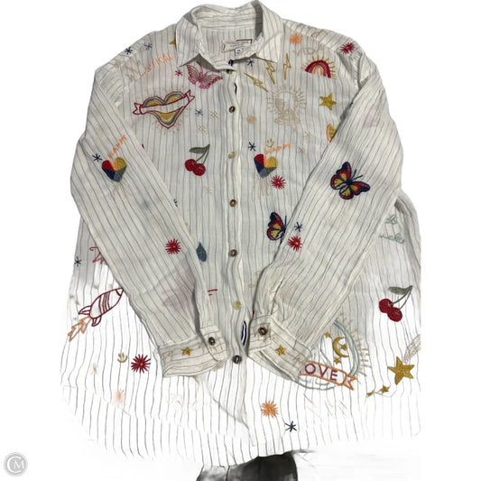 Top Long Sleeve By Johnny Was In White, Size: Xxs