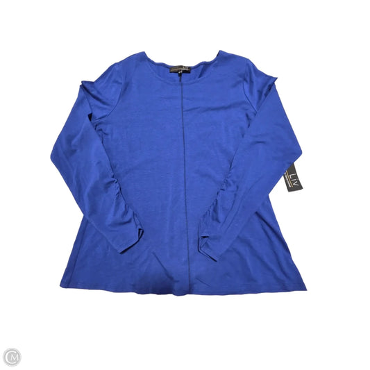 Top Long Sleeve By Habitat In Blue, Size: L