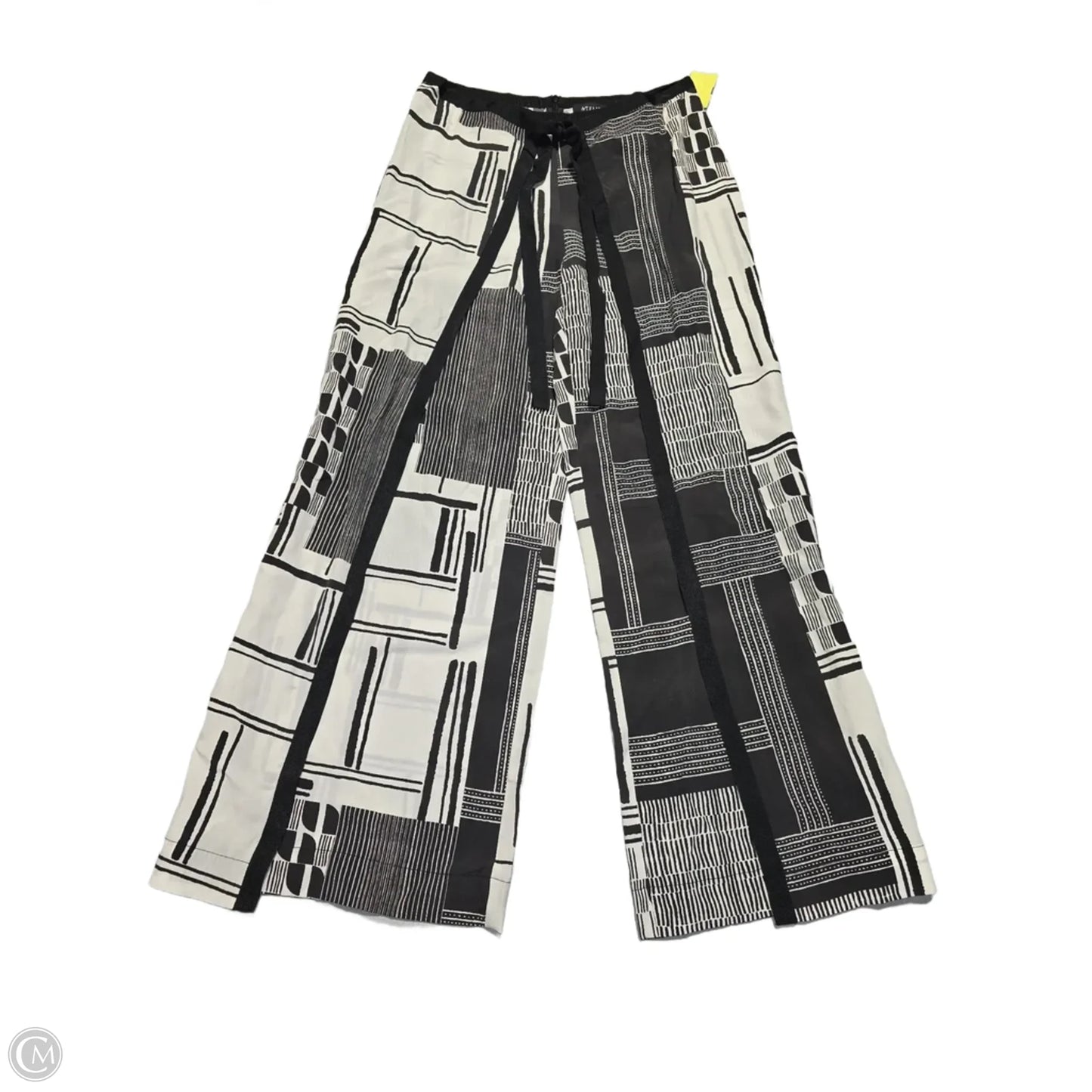 Pants Linen By Cmc In Black & White, Size: Xs