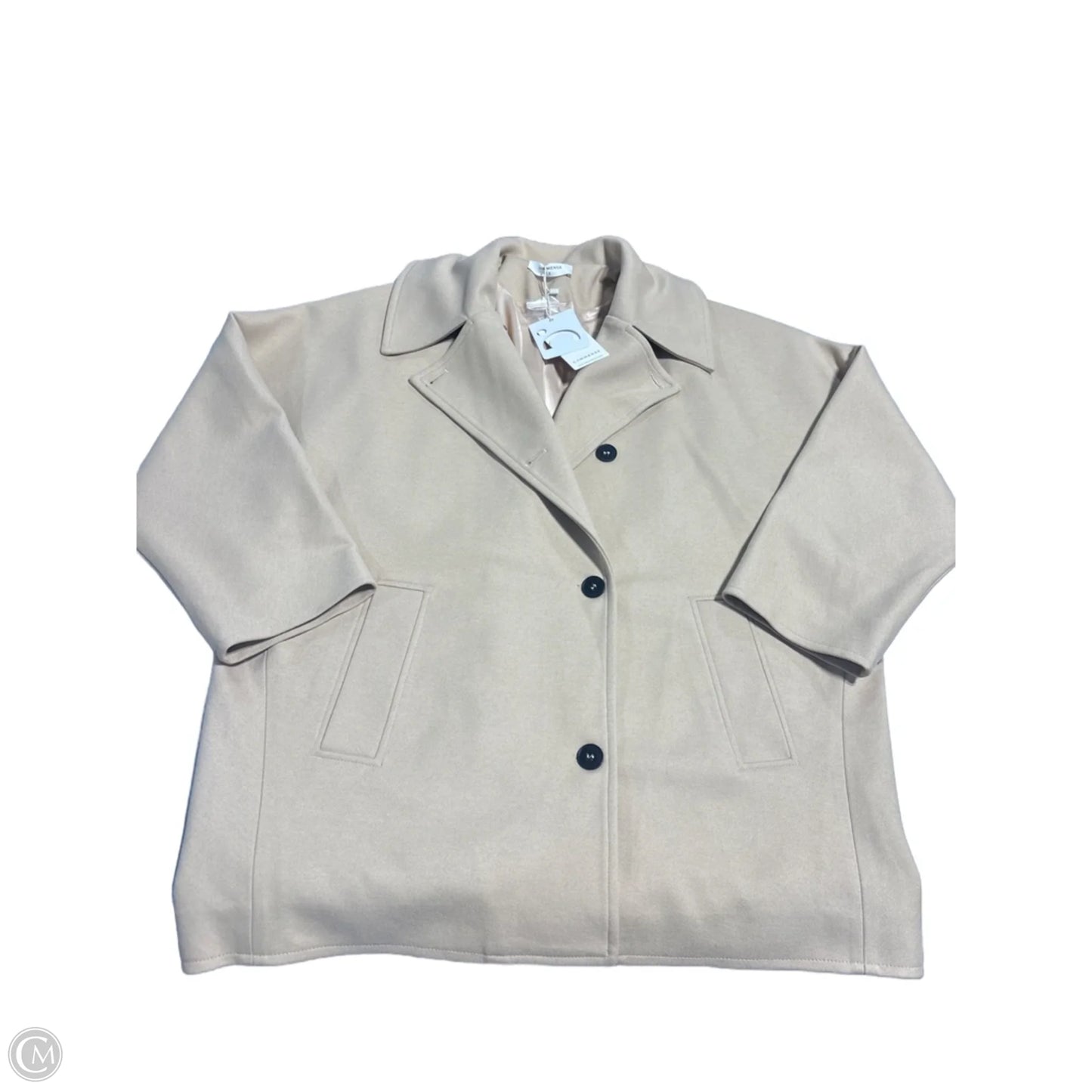 Coat Trench Coat By Commense In Tan, Size: S