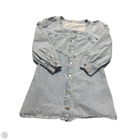 Dress Casual Midi By Bibi In Blue Denim, Size: S