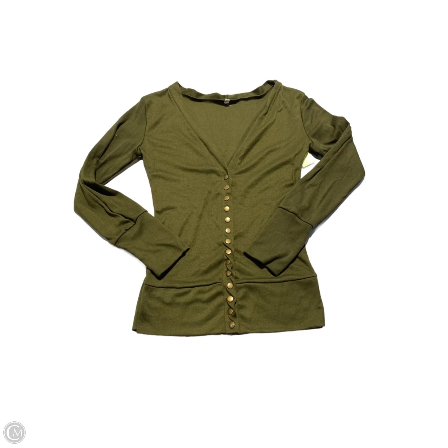Top Long Sleeve By Cmc In Green, Size: S