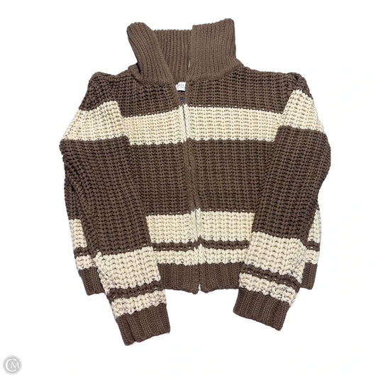 Sweater By Dress Forum In Brown & Cream, Size: S