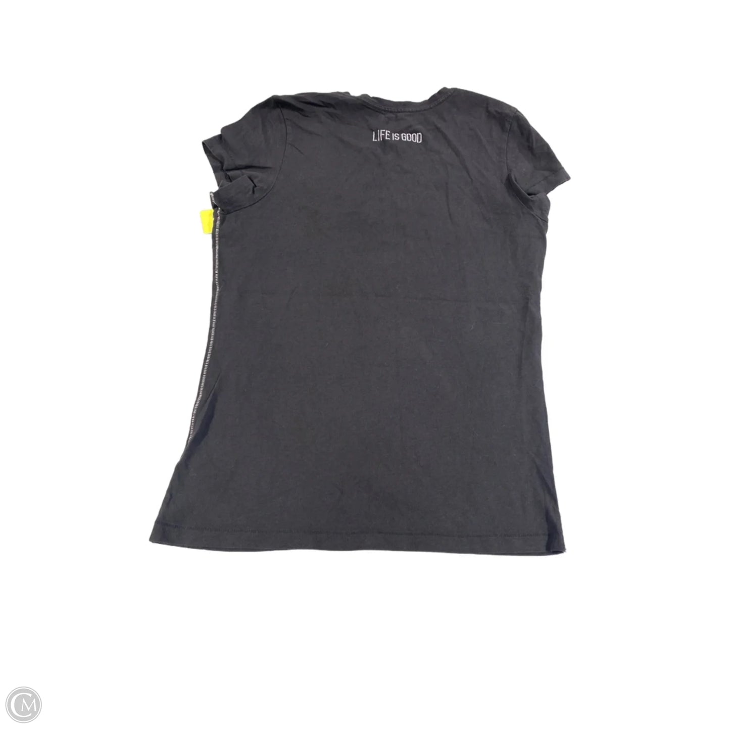 Top Short Sleeve By Life Is Good In Grey, Size: S