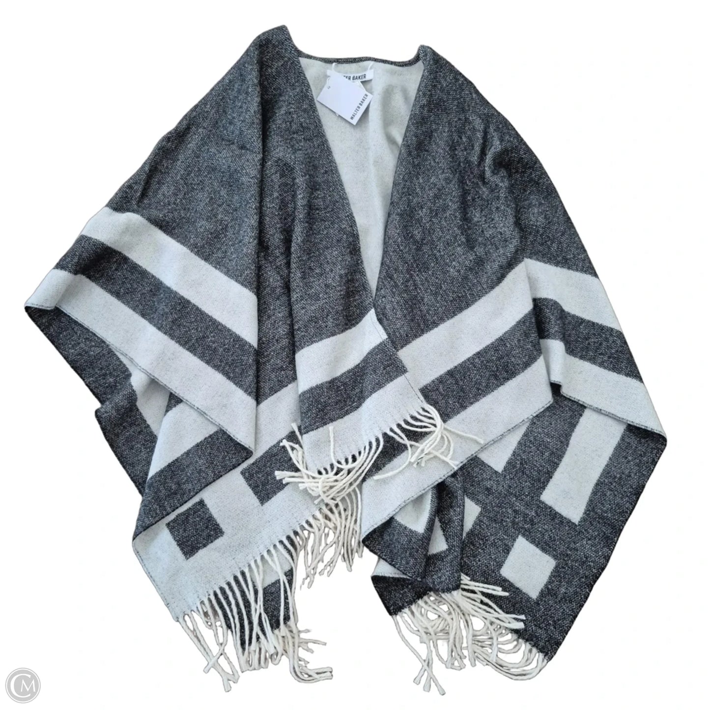 Poncho By Walter Baker In Black & Grey, Size: Osfm