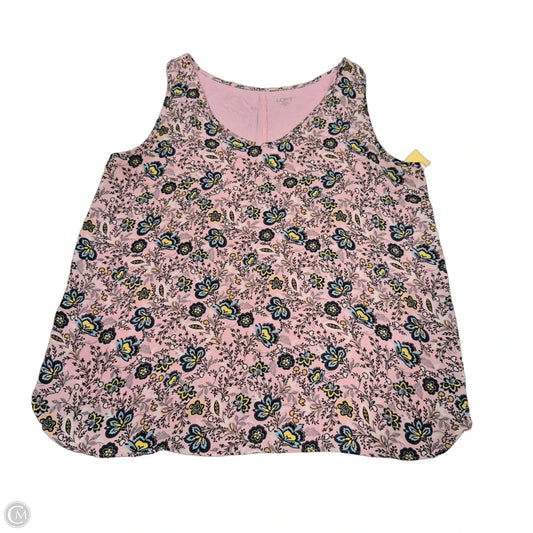 Tank Top By Loft In Pink, Size: Xl