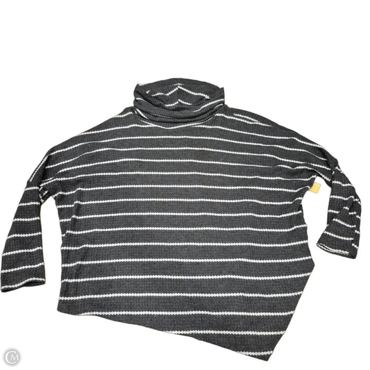 Top Long Sleeve By Bibi In Striped Pattern, Size: L