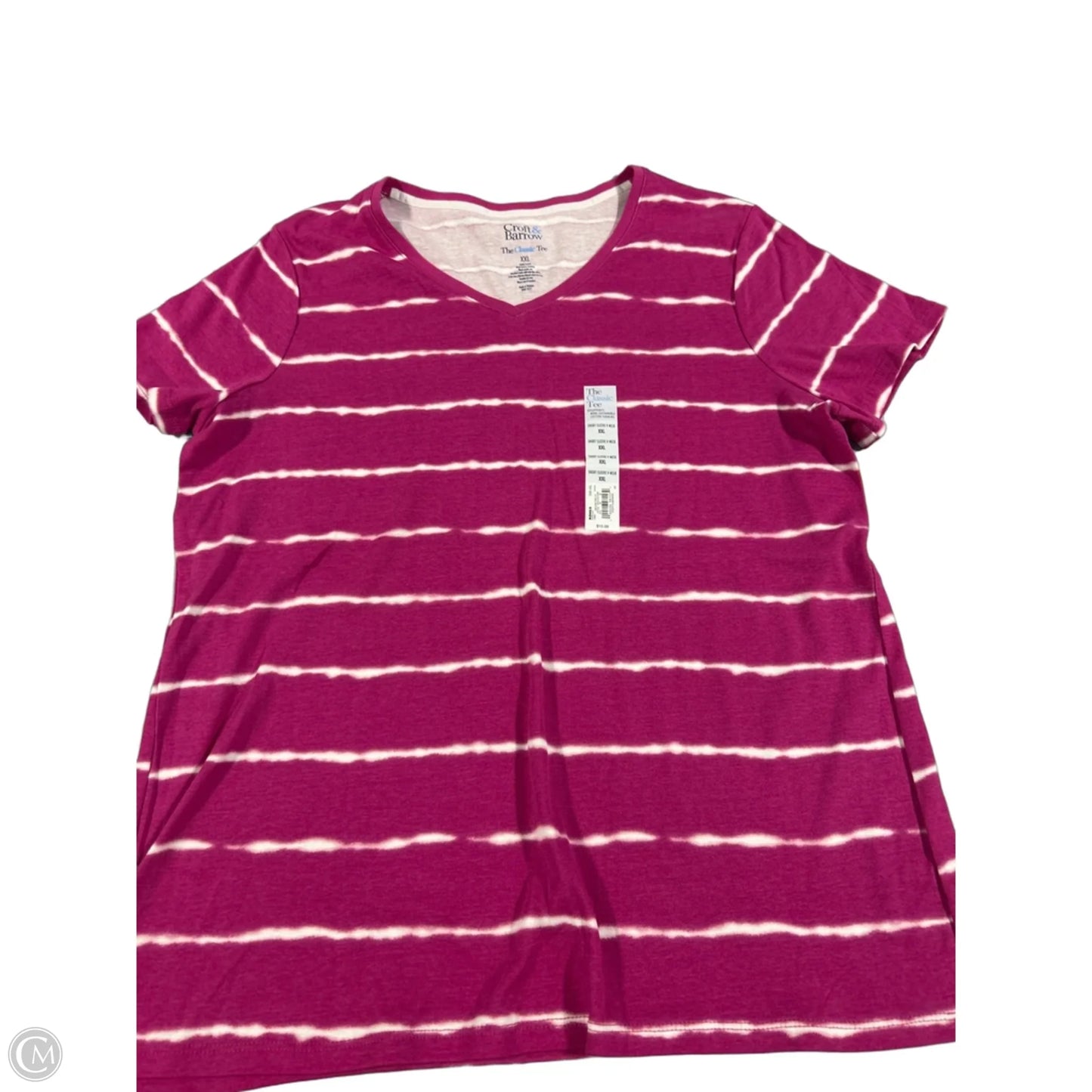 Top Short Sleeve By Croft And Barrow In Pink, Size: Xxl
