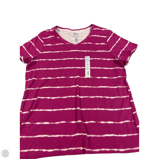 Top Short Sleeve By Croft And Barrow In Pink, Size: Xxl