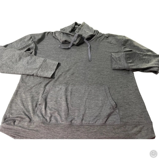 Athletic Top Long Sleeve Collar By Crane In Grey, Size: Xl