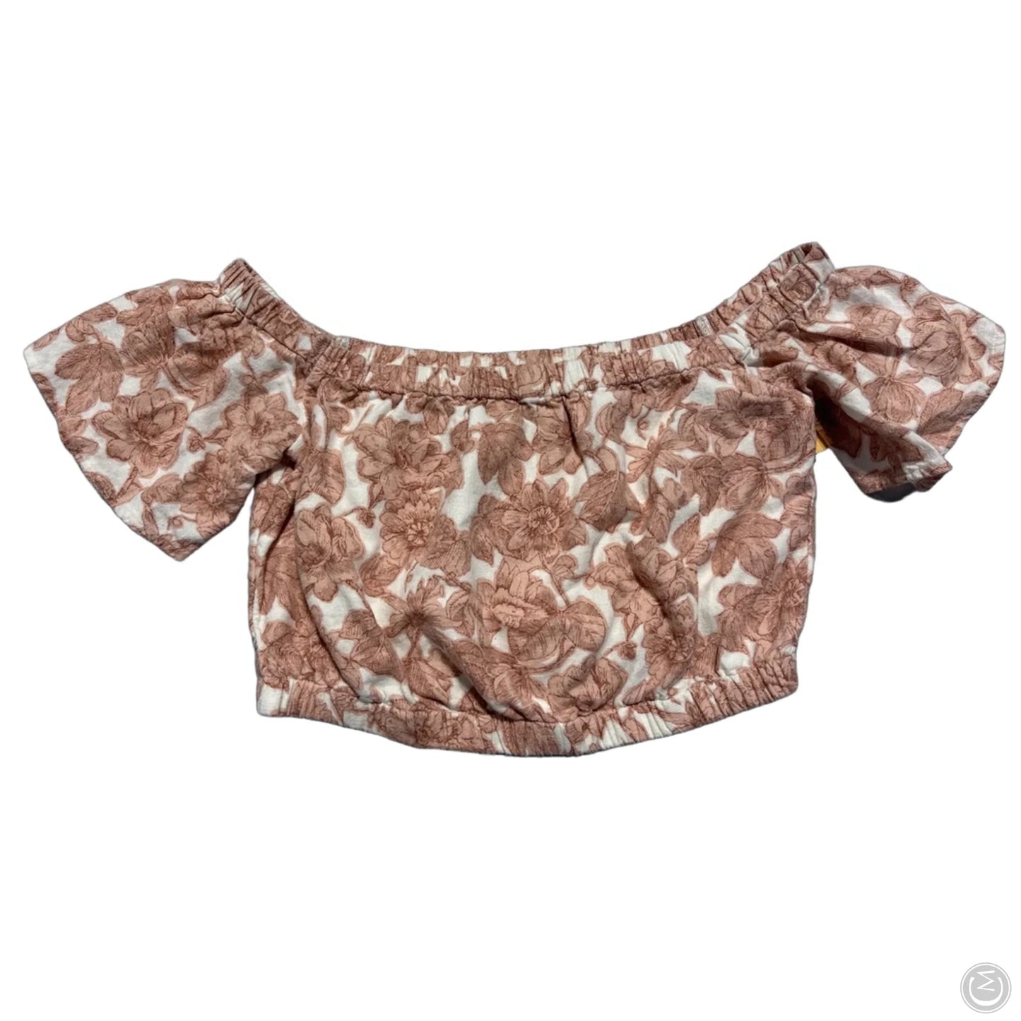 Top Short Sleeve By Abercrombie And Fitch In Floral Print, Size: S