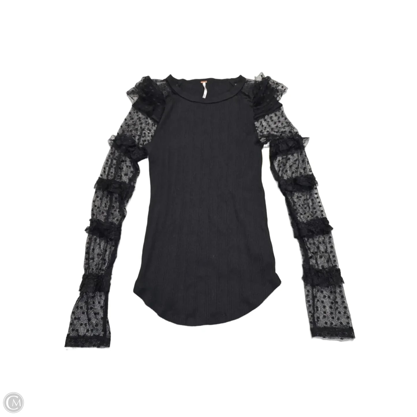 Top Long Sleeve By Free People In Black, Size: M