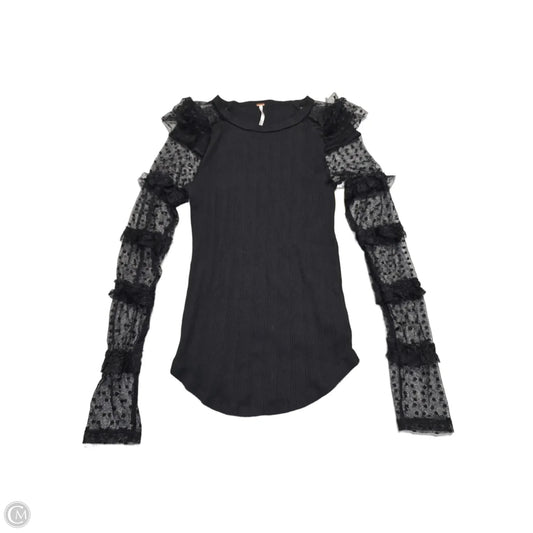 Top Long Sleeve By Free People In Black, Size: M