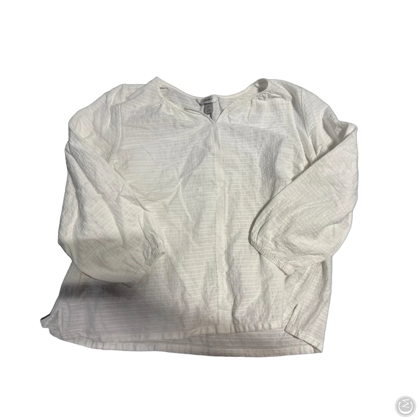 Top 3/4 Sleeve By Cj Banks In White, Size: 1x