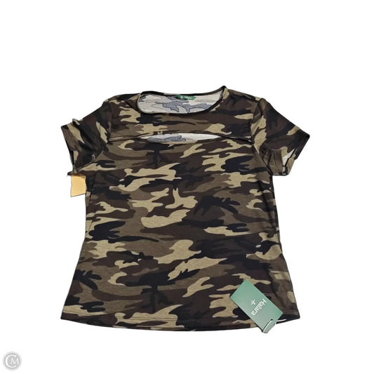 Top Short Sleeve By Halara In Camouflage Print, Size: S