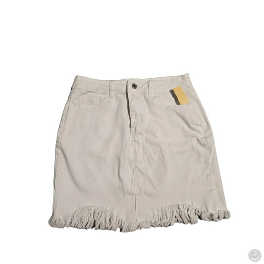 Skirt Mini & Short By Cmc In White Denim, Size: 6