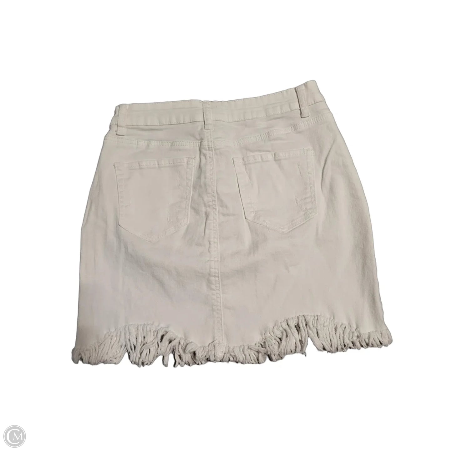 Skirt Mini & Short By Cmc In White Denim, Size: 6