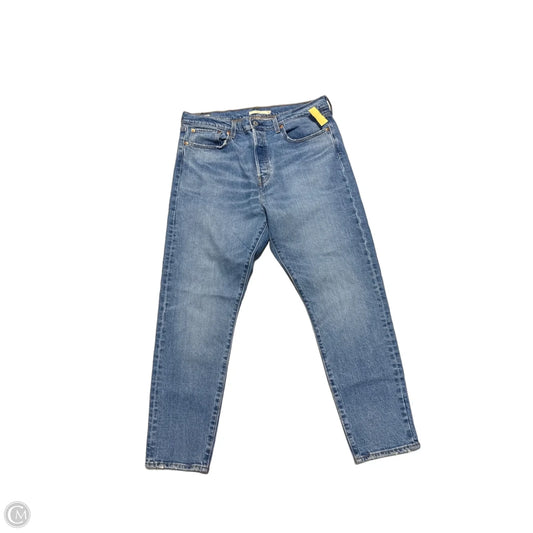 Jeans Straight By Levis In Blue Denim, Size: 14