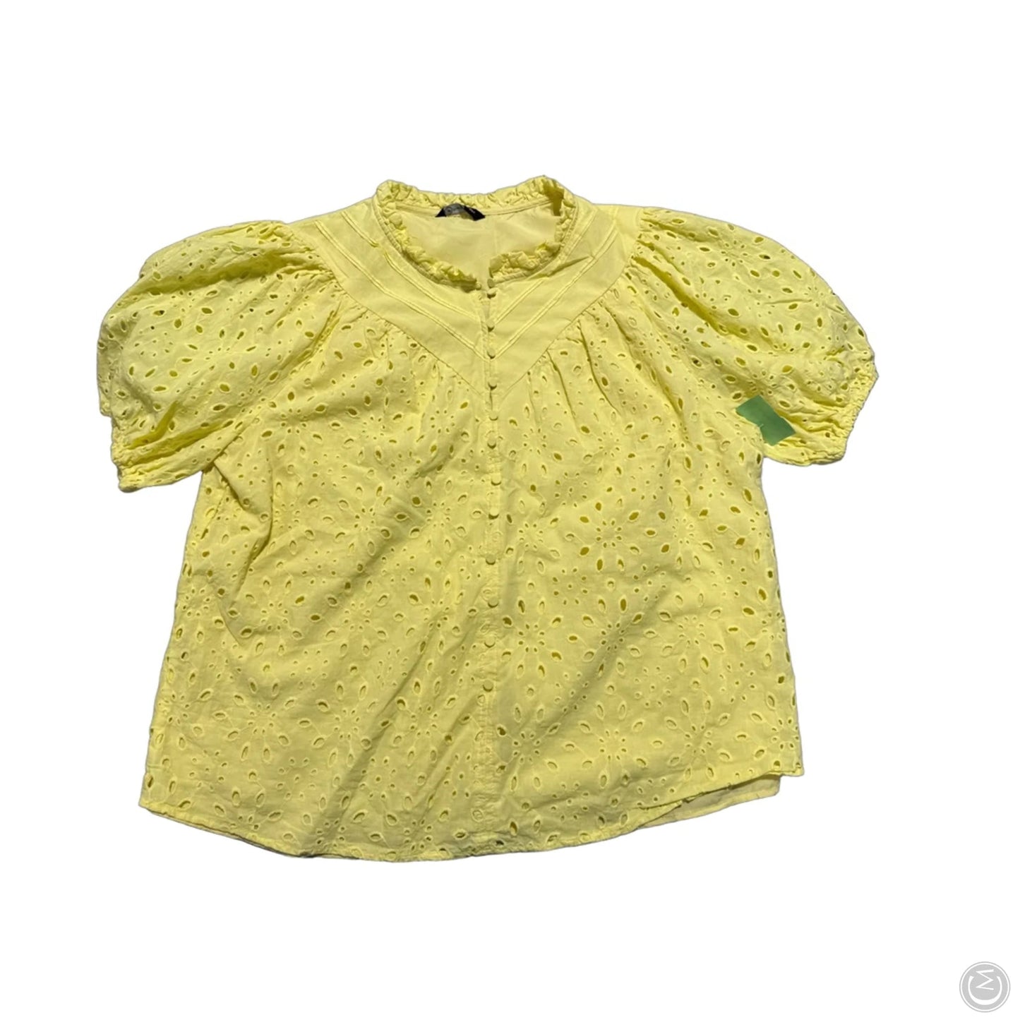 Top Short Sleeve By Prettygarden In Yellow, Size: Xxl