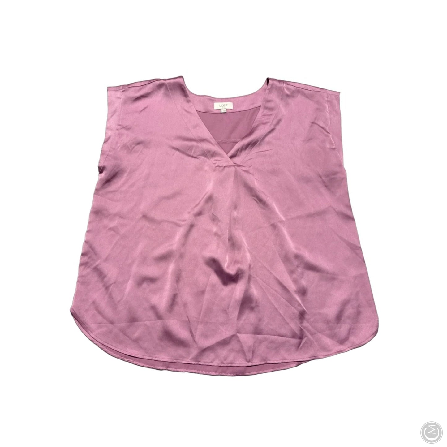 Top Short Sleeve By Loft In Purple, Size: Xl