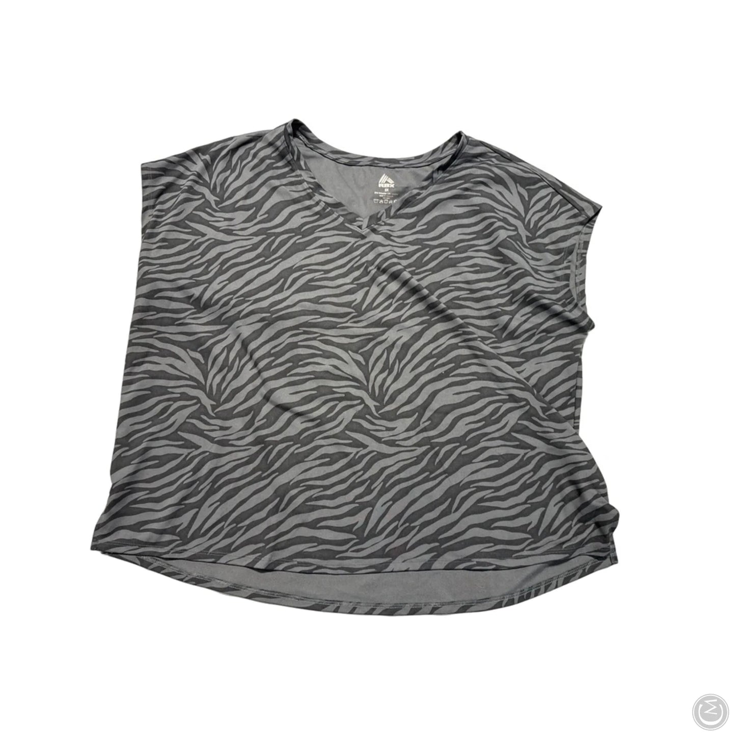 Athletic Top Short Sleeve By Rbx In Animal Print, Size: 2x