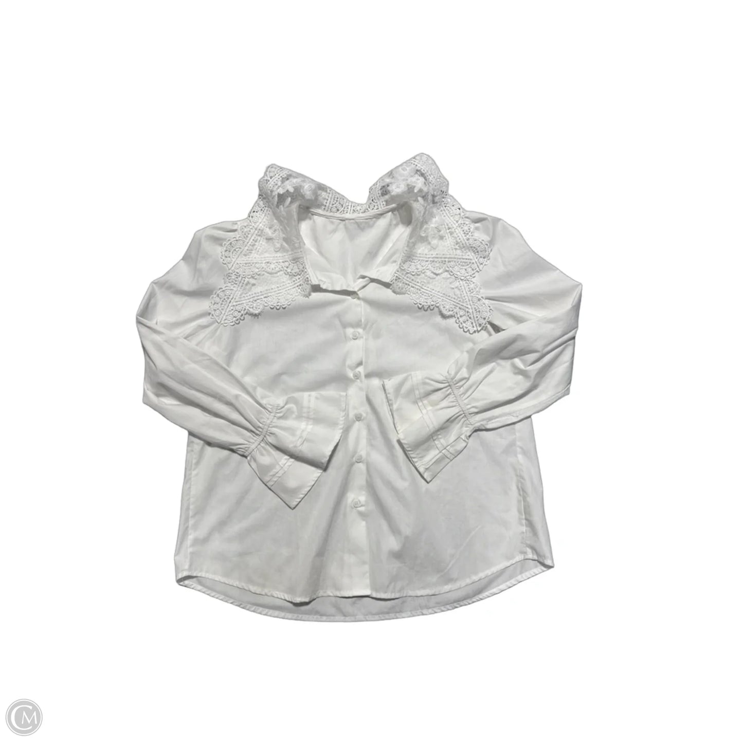 Top Long Sleeve By Cmc In White, Size: S