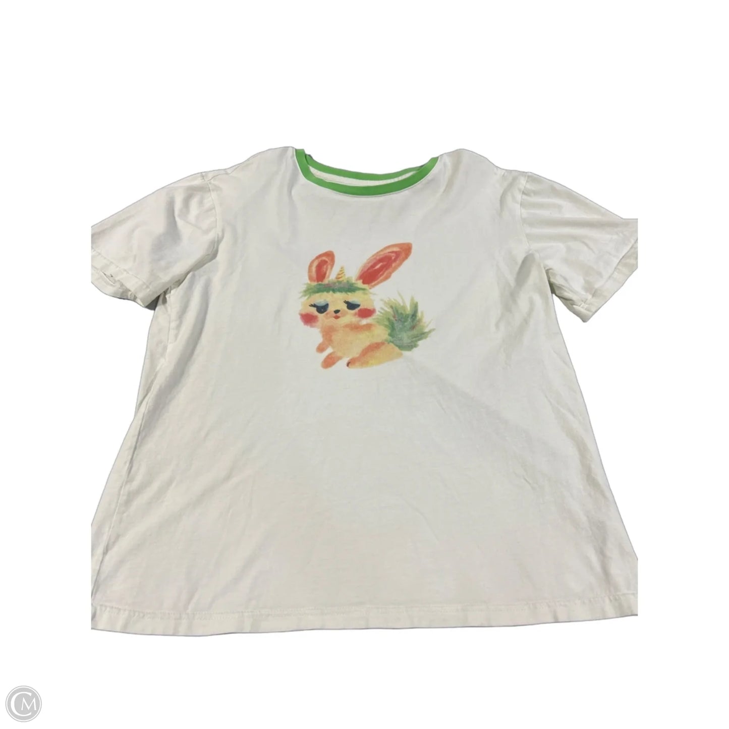 Top Short Sleeve By Cmc In Cream, Size: M