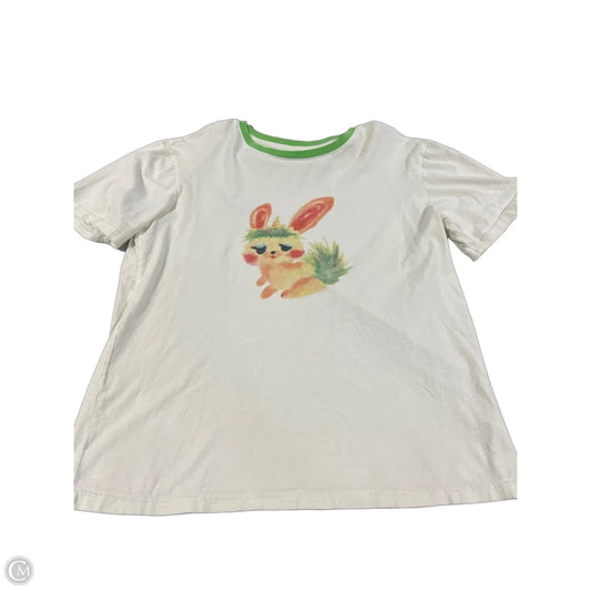 Top Short Sleeve By Cmc In Cream, Size: M