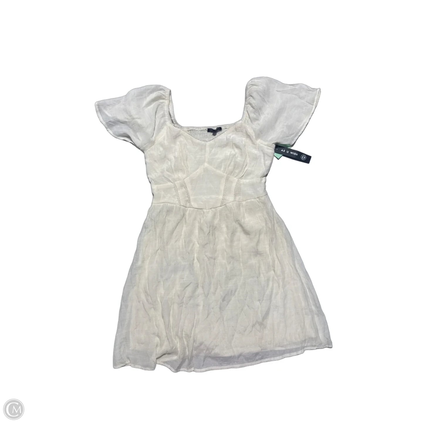 Dress Casual Short By As U Wish In Cream, Size: L