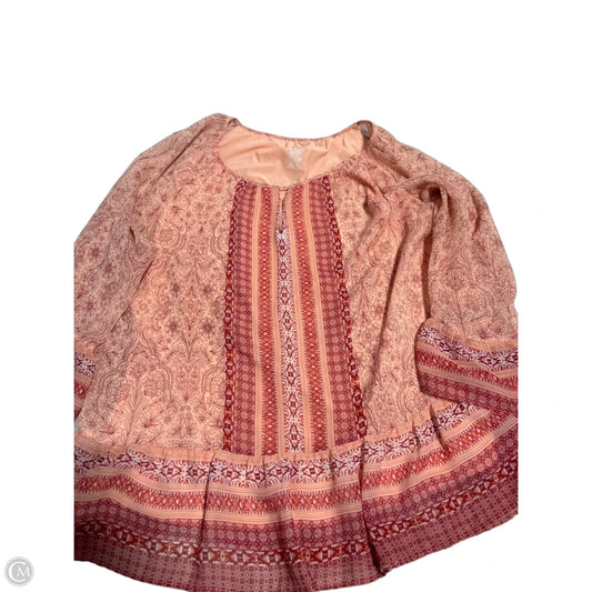 Top 3/4 Sleeve By St Johns Bay In Pink, Size: Xl