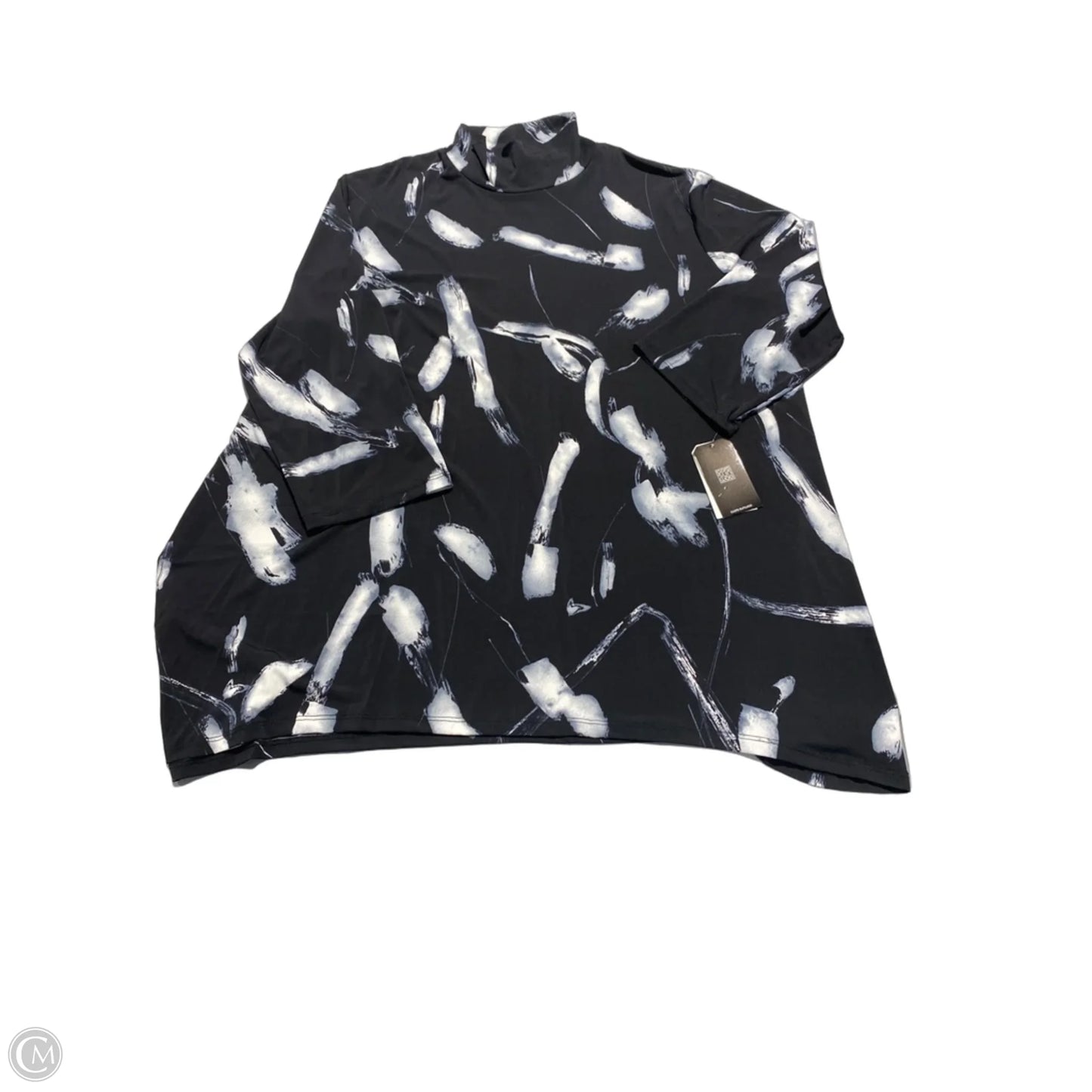Top 3/4 Sleeve By Clara Sun Woo In Black, Size: 3x