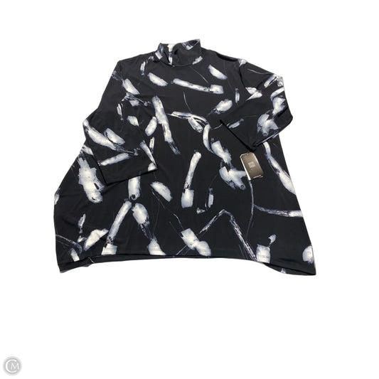 Top 3/4 Sleeve By Clara Sun Woo In Black, Size: 3x