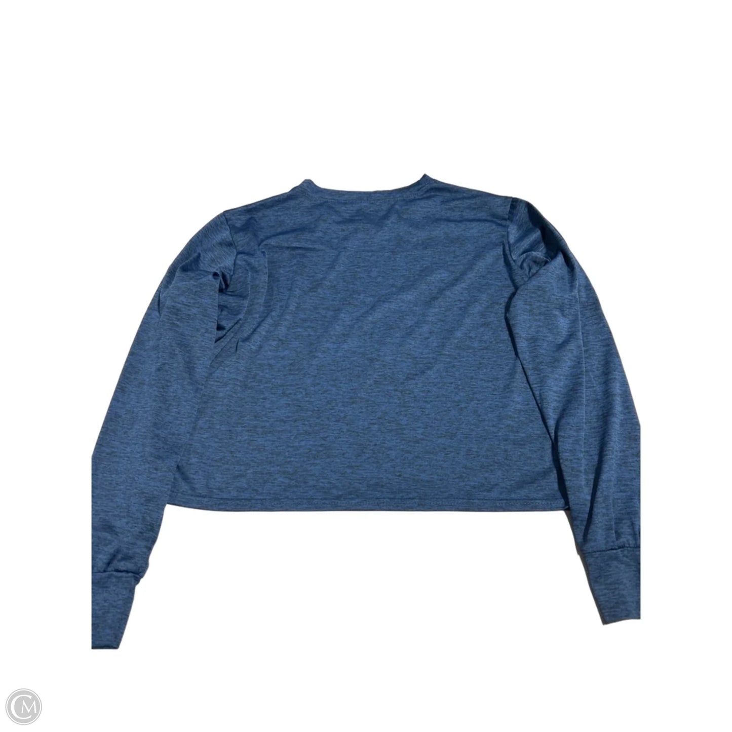 Athletic Top Long Sleeve Collar By Cmc In Blue, Size: S