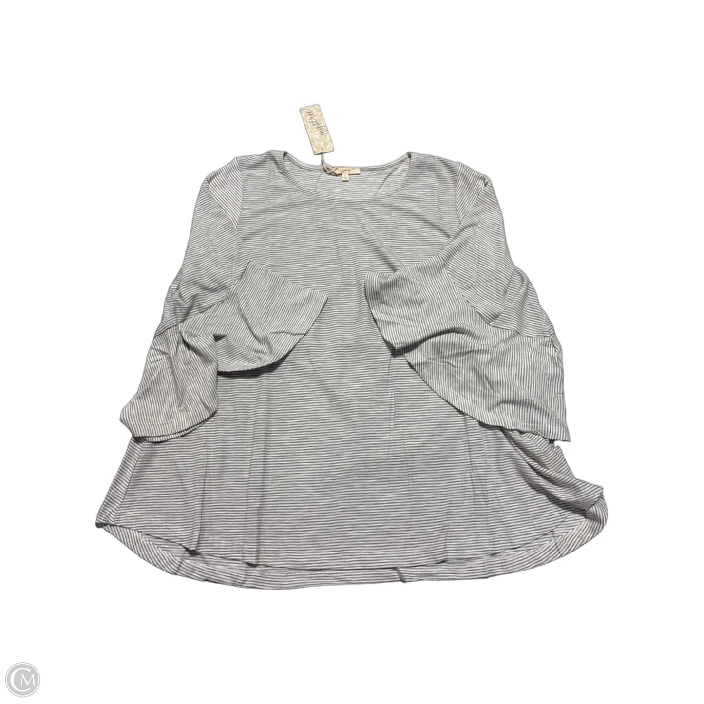 Top Short Sleeve By Mystree In Black & White, Size: L