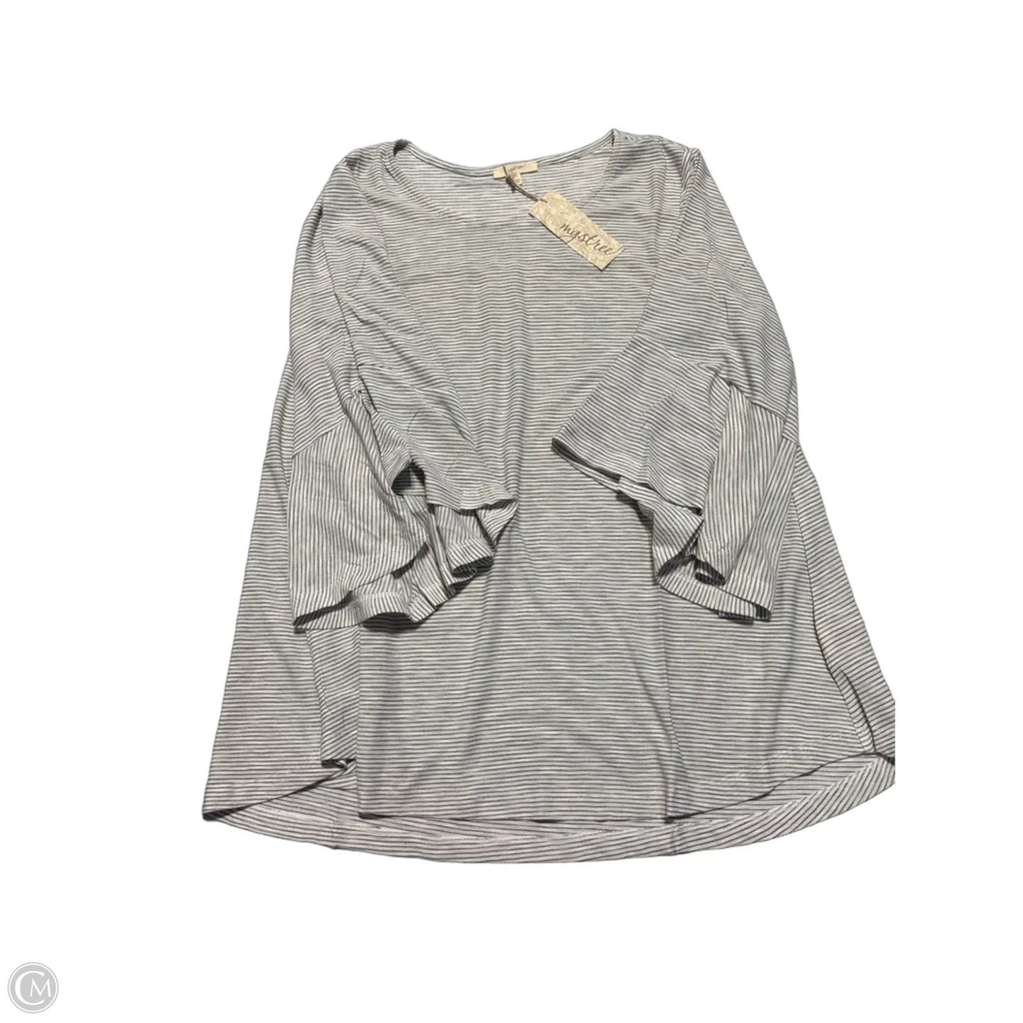 Top Short Sleeve By Mystree In Black & White, Size: M