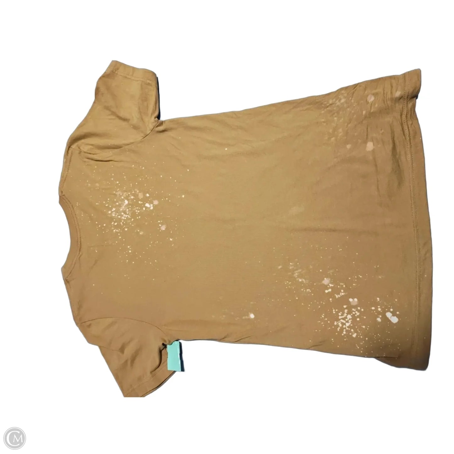 Top Short Sleeve By Cmc In Tan, Size: S