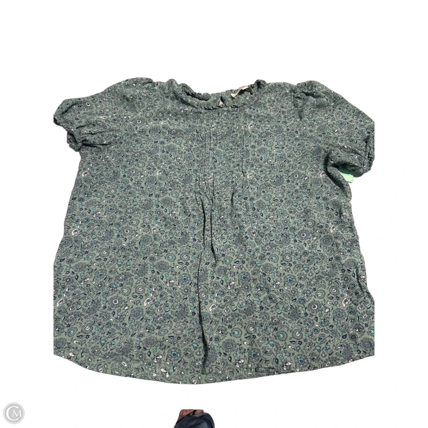 Top Short Sleeve By Loft In Green, Size: Xxl