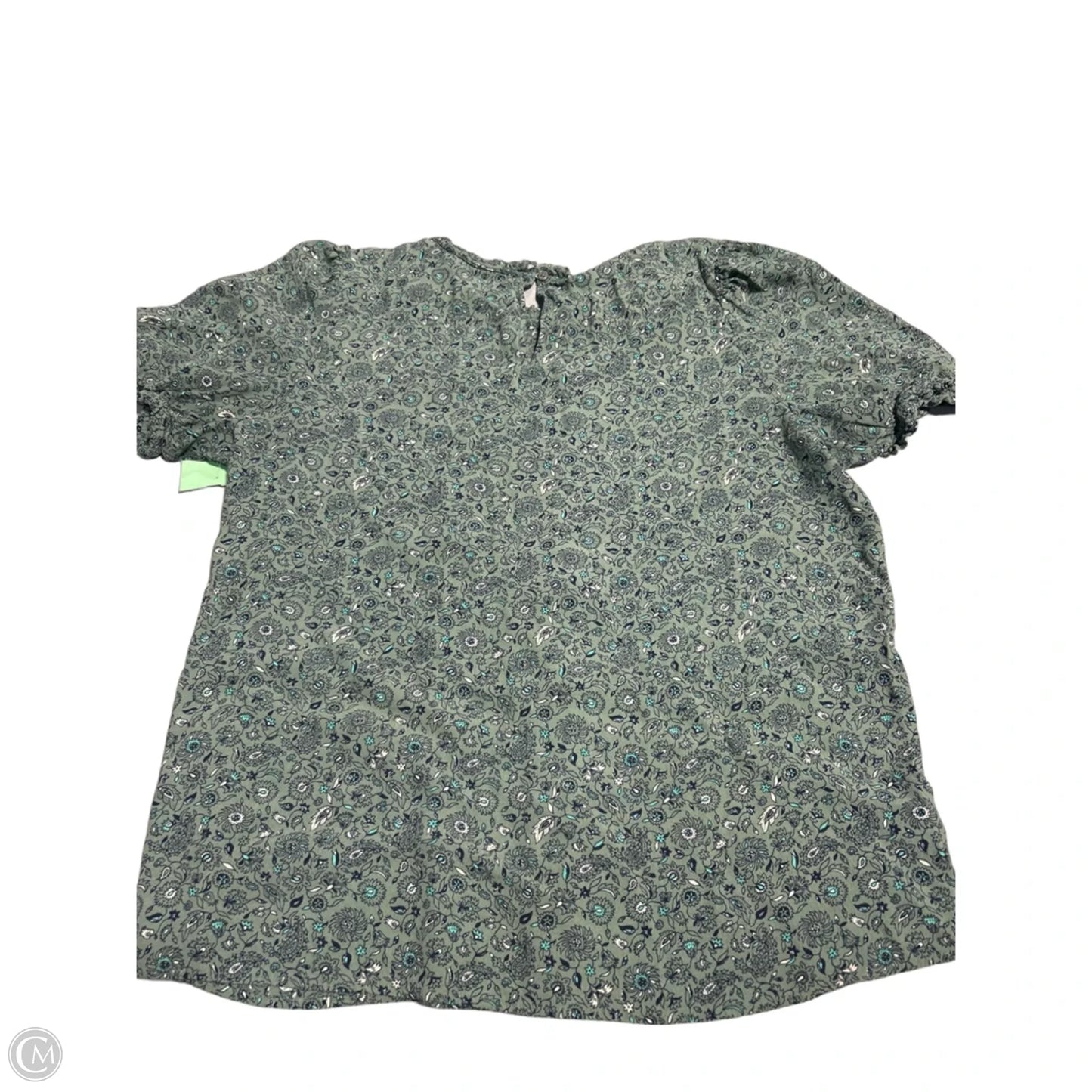 Top Short Sleeve By Loft In Green, Size: Xxl