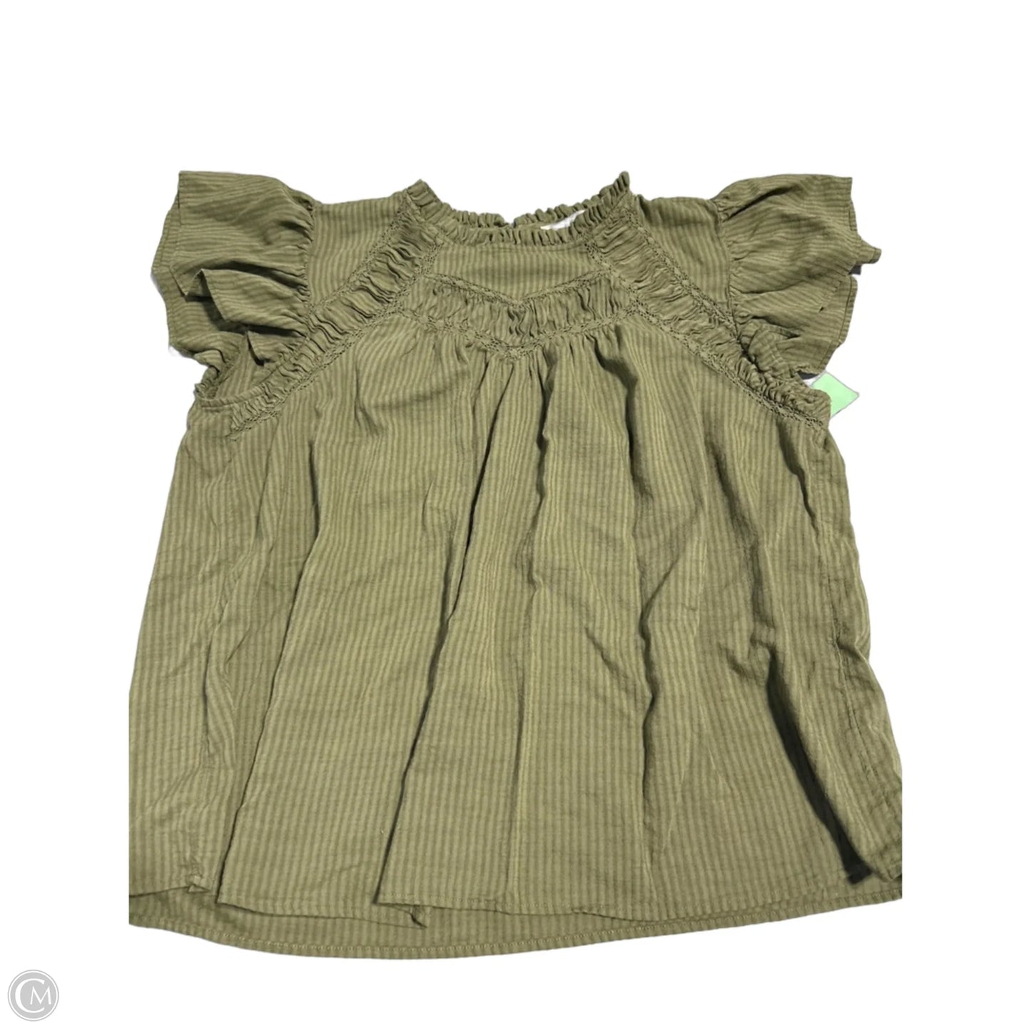 Top Short Sleeve By Loft In Green, Size: Xxl