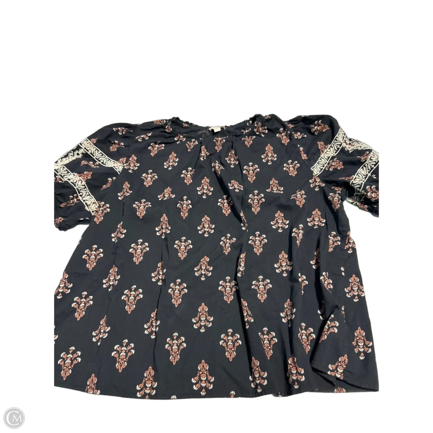 Top Short Sleeve By Knox Rose In Black, Size: Xxl